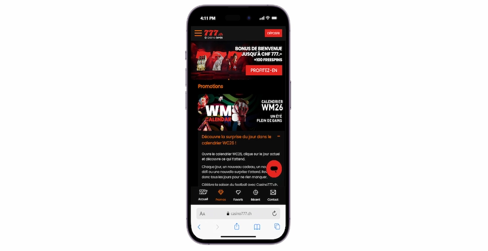 Casino777.ch mobile