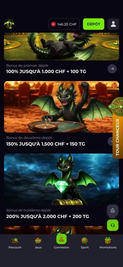 Bonus et promotion offertes par le casino Drakaris